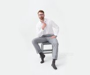 Мужские носки AKAR классические темно-серый меланж P.BEL-01_DGM