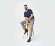 Мужские носки AKAR классические Бамбук-шерсть темно-серый WL2.BEL-01_DG