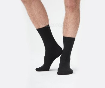 Мужские носки AKAR классические Бамбук черный B.BEL-01_B