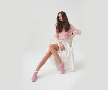 Женские носки AKAR спорт., Мульти розовый, белый BBL-02A_PW