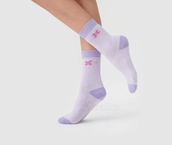 Женские носки AKAR Махровые Мульти сиреневый BBL-06_P