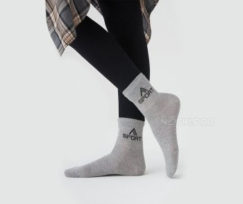 Унисекс носки AKAR Теннисные ASport серый меланж BEL-05A_GM