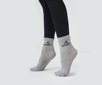 Унисекс носки AKAR Теннисные ASport серый меланж BEL-05A_GM