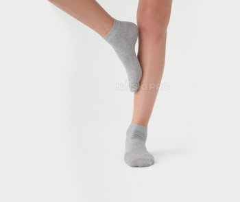 Женские носки AKAR спорт. Лапша серый меланж DBL-04R_GM