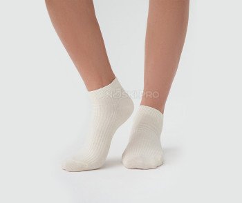 Женские носки AKAR спорт. Лапша светло-бежевый DBL-04R_LB