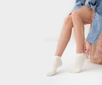 Женские носки AKAR спорт. Лапша светло-бежевый DBL-04R_LB