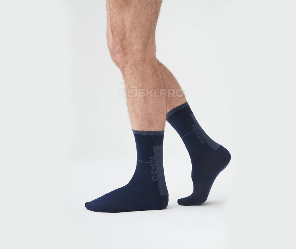 Мужские носки AKAR классические Мульти темно-синий, индиго BEL-01_DBI