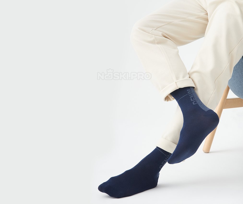 Мужские носки AKAR классические Мульти темно-синий, индиго BEL-01_DBI