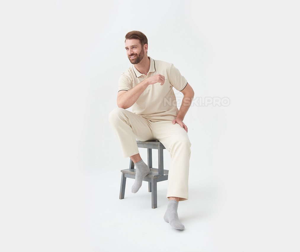 Мужские носки AKAR спортивные серый меланж BEL-02A_GM