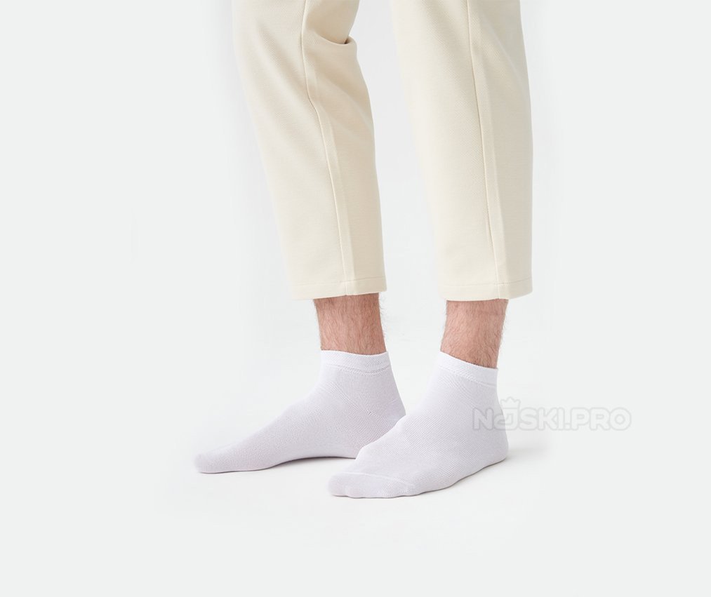 Мужские носки AKAR спортивные белый BEL-02A_W