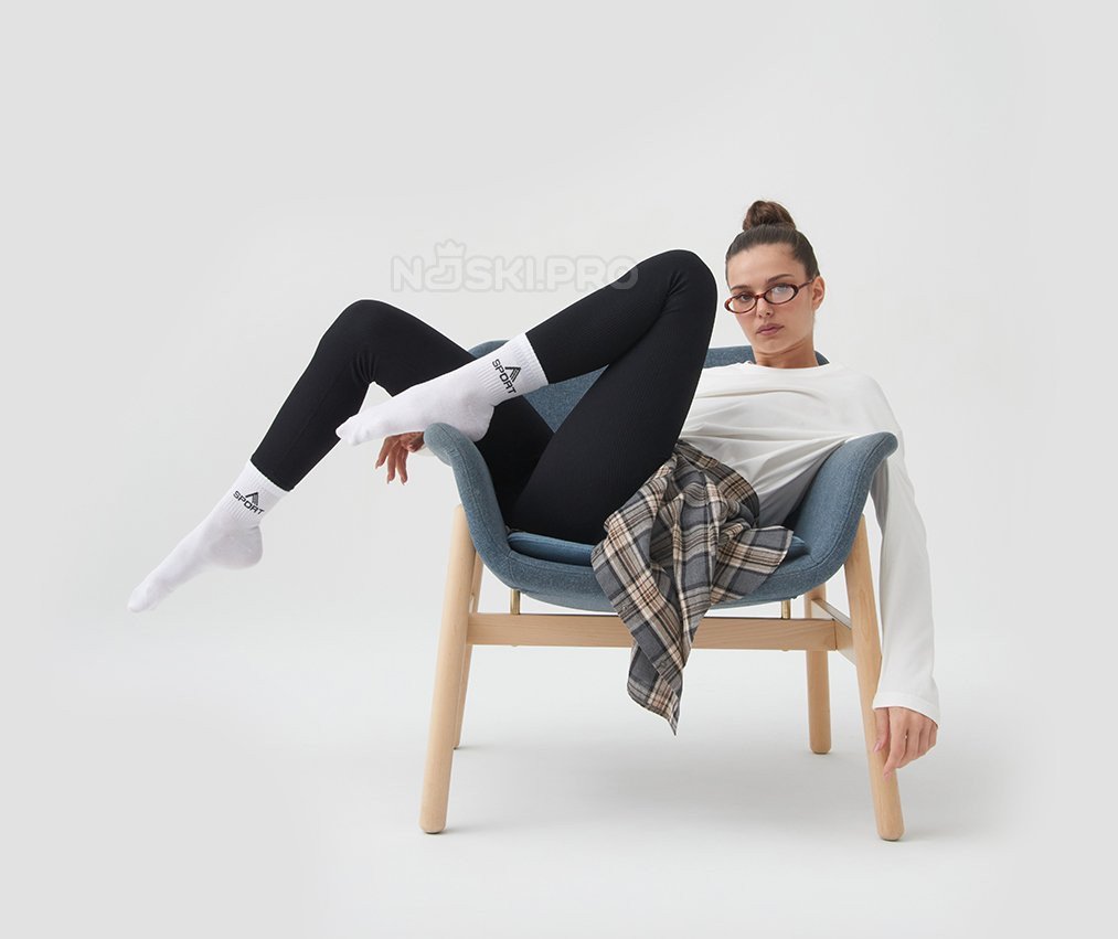 Унисекс носки AKAR Теннисные ASport белый BEL-05A_25W