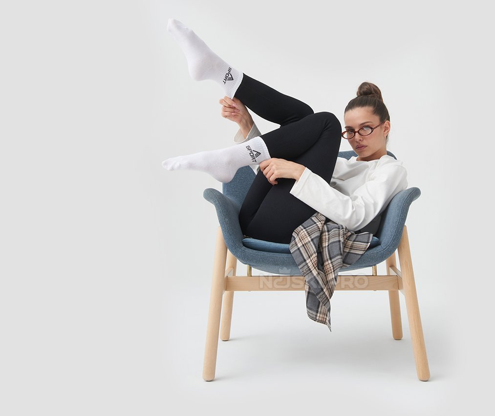 Унисекс носки AKAR Теннисные ASport белый BEL-05A_25W