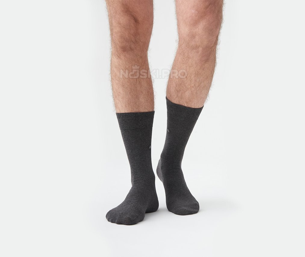 Мужские носки AKAR классические темно-серый меланж P.BEL-01_DGM
