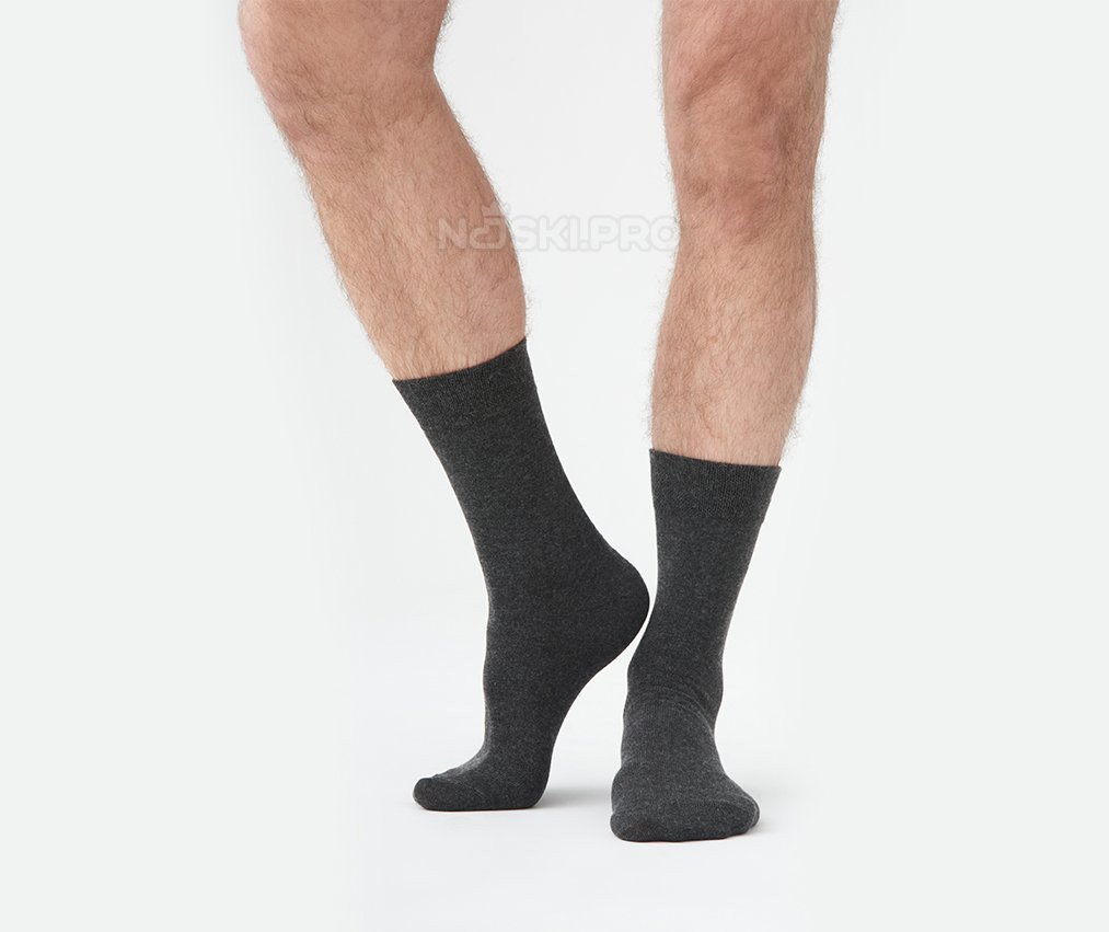 Мужские носки AKAR классические Бамбук-шерсть темно-серый WL2.BEL-01_DG
